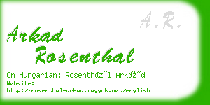arkad rosenthal business card